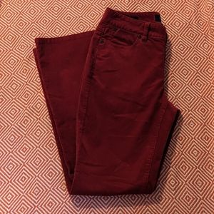 Talbot's bootcut corduroys in red